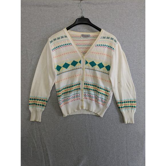 Culpepper Square‎ Granny Sweater Women's M Cream Embroidered Knitted Cottagecore - Picture 1 of 9